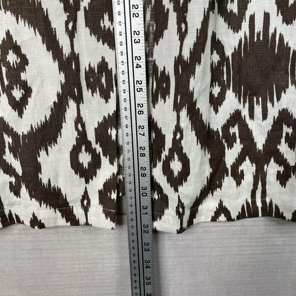 Chico's Womens Cardigan Top Sz 2 L 12 Brown White Open Front Tribal 3/4 Sleeve - Picture 6 of 11